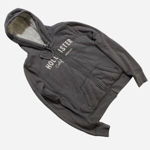 Womens Y2K Hollister Chic Skater Sherpa Zip-up Hoodie